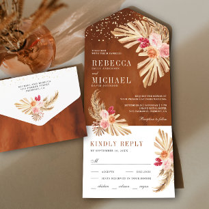 Casamento Floral Terroso Boho Palma Pampas Terraco
