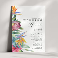 Casamento Floral Tropical Colorida Convite Brunch