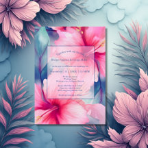 casamento floral tropical havaiano fúcsia hibisco