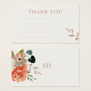 Casamento Floral Vinculado Obrigado Nota Cartão De