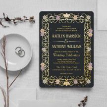 Casamento Floral Vintage Elegante Rococó Revival
