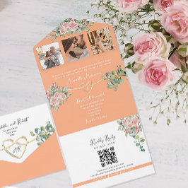 Casamento Floral Vintage Rosa Pêssego