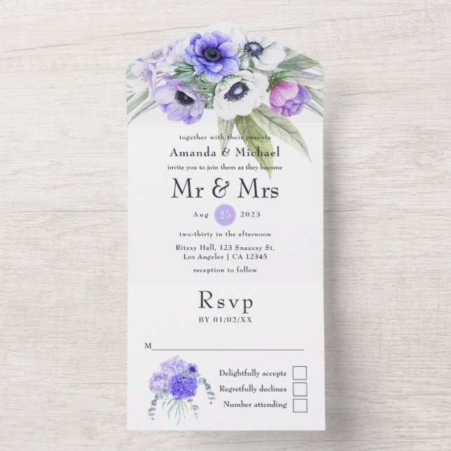 Casamento Floral Violeta Pastel (Interno)
