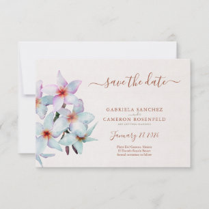 Casamento Floral Watercolor Frangipani Terracotta