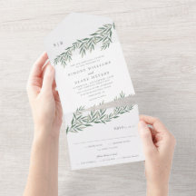 Casamento Folhagem Verde Elegante