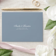 Casamento Formal Clássico em Azul Poeira e Branco