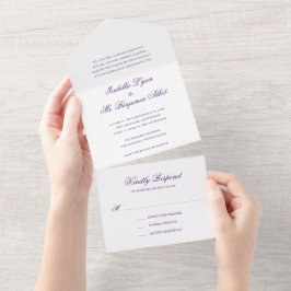 Casamento Formal Elegante Roxo Tradicional