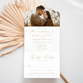 Casamento Foto Moderno Elegante Dourado em Letra d