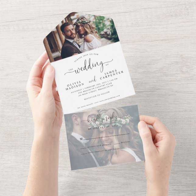Casamento Fotográfico 2 do Moderno Elegante (Aba destacável)
