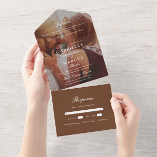 Casamento Fotográfico Chic Brown Tudo Em Um Convi