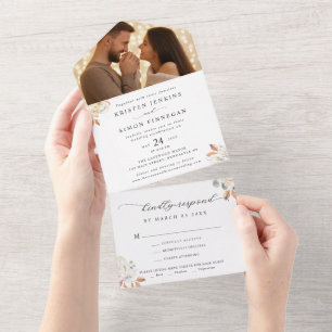 Casamento Fotográfico de Flores de Outono Elegant