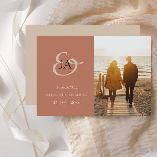 Casamento Fotográfico do Modern Terracotta Monogra