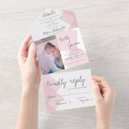 Casamento Fotográfico do Pastel Rosa Rosa Elegante