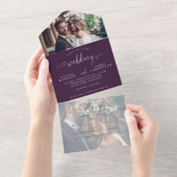 Casamento Fotográfico do Script 2 Elegante Violeta