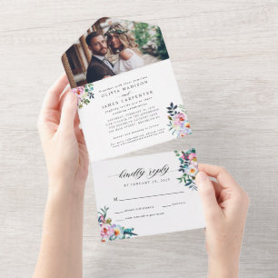 Casamento Fotográfico Floral Blush Pink Verde