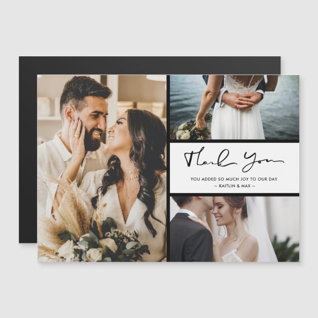 Casamento Fotográfico Moderno - Obrigado (Frente/Verso)