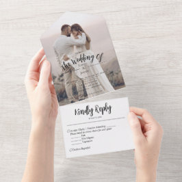 Casamento Fotográfico Moderno, Tudo Em Um Convite