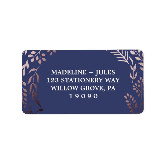 Casamento frondoso cor-de-rosa elegante do quadro etiqueta de endereço