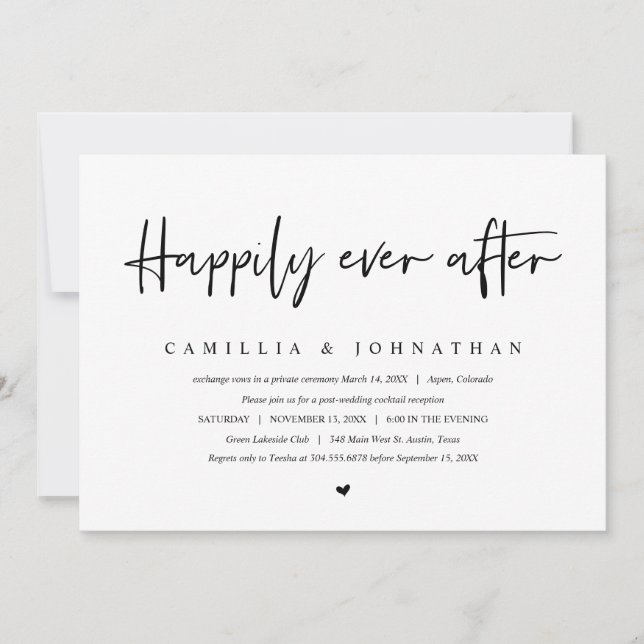 Casamento Fuga, Convite para Festa Felizes para Se (Frente)