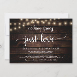 Casamento Fuga, Nada Chique Apenas Amor Convite