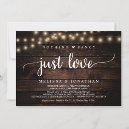 Casamento Fuga, Nada Chique Apenas Amor Convite
