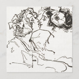 Casamento Gay de Lésbicas Beijando Vintage Persona