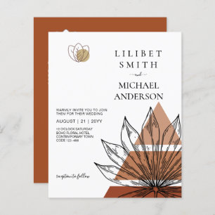 Casamento Geométrico abstrato Japandi Escandinavo