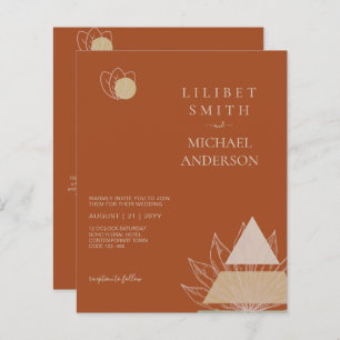 Casamento Geométrico abstrato Japandi Escandinavo