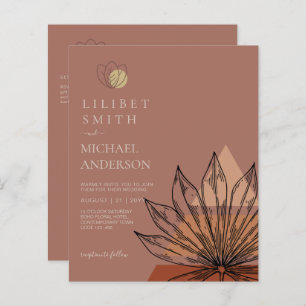 Casamento Geométrico abstrato Japandi Escandinavo