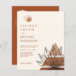 Casamento Geométrico abstrato Japandi Escandinavo