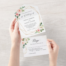 Casamento Geométrico com Blush Floral (não é neces