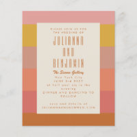 Casamento Geométrico de Stripe Amarelo Oral Oral