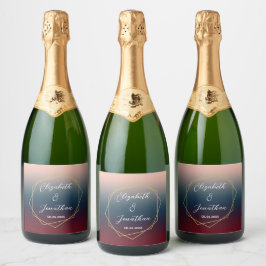 Casamento Geométrico do Ombre Blush Marinho Burgun