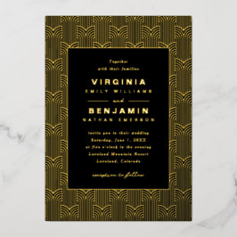 Casamento Geométrico Dourado Negro