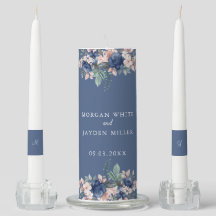 Casamento Geométrico Dusty Blue Floral
