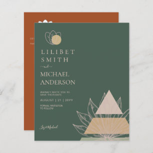 Casamento Geométrico Japandi Abstrato Escandinavo