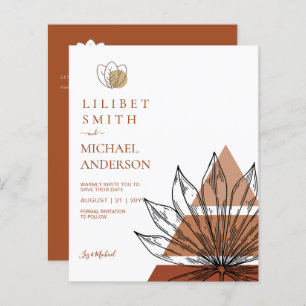 Casamento Geométrico Japandi Abstrato Escandinavo