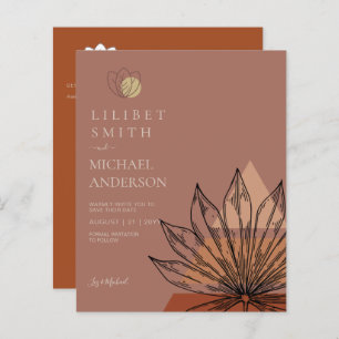 Casamento Geométrico Japandi Abstrato Escandinavo