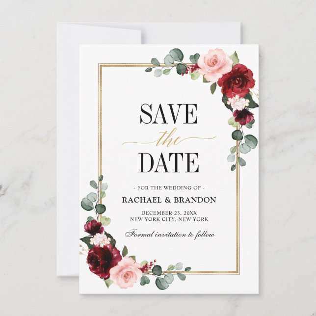 Casamento Geométrico Moderno Floral Floral de Blus (Frente)