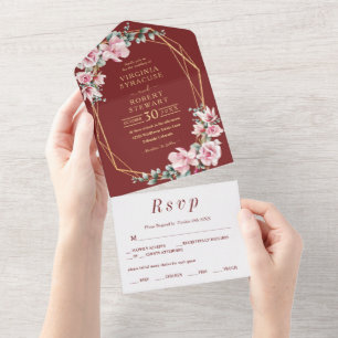 Casamento Geométrico Real Terracotta Blush Pink