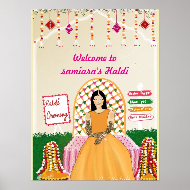 casamento Haldi Poster (Frente)