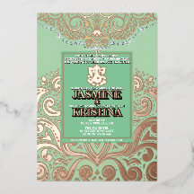 Casamento Hindu de LuxGlitter Sage PinkGold Ganesh