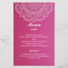 Casamento Hindu Indiano de Paisley Branco Rosa Ele