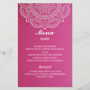 Casamento Hindu Indiano de Paisley Branco Rosa Ele