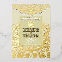 Casamento Hindu LuxGlitter Ivory Dourada Ganesha