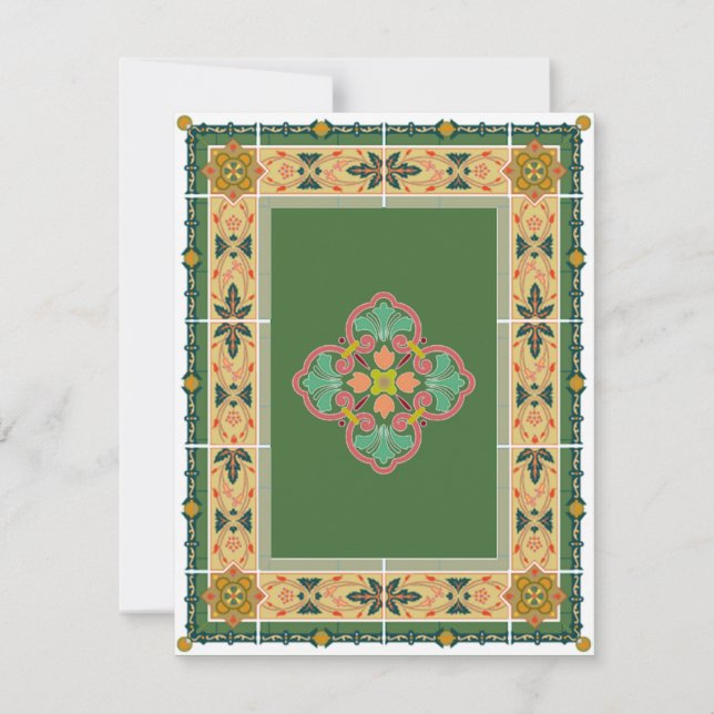 Casamento Hindu Muçulmano Árabe ou Convite de Mehn (Frente)