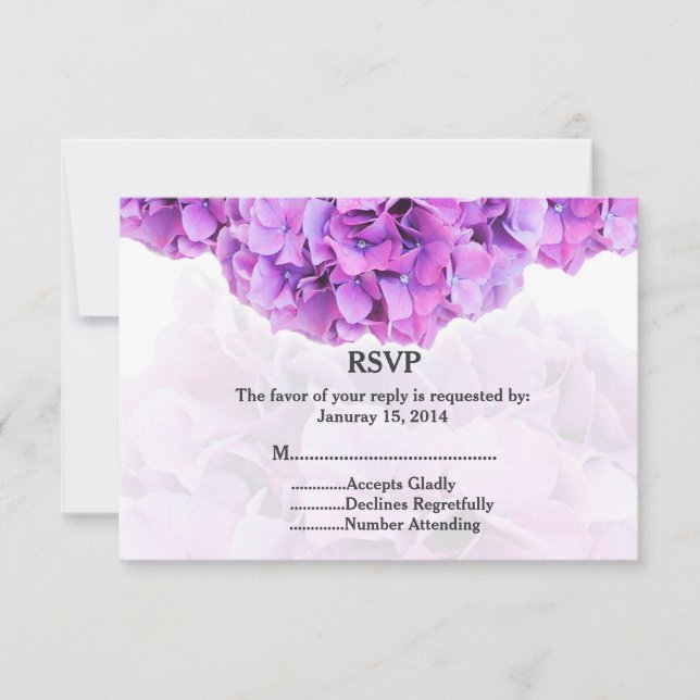 Casamento hipnótico RSVP hydrangea4 (Frente)