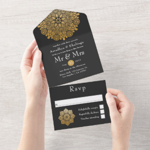 Casamento Indiano Mandala Dourada