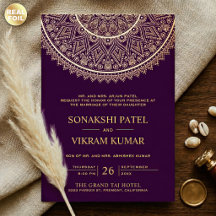 Casamento Indiano Tradicional Mandala Roxo Dourado
