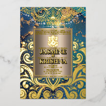 Casamento índio LuxGlitter Dourado Hindu Ganesha A